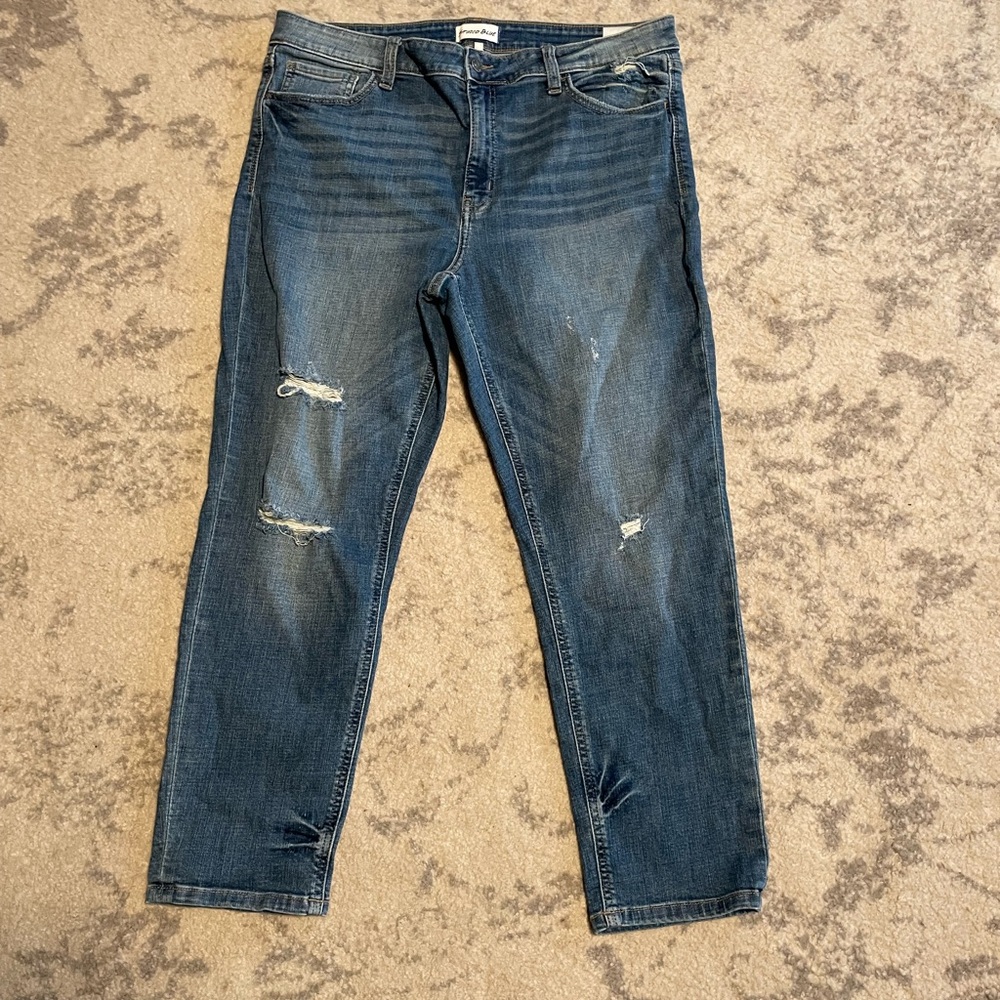 Studio Blue Distressed Blue Jeans